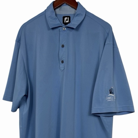 FootJoy (FJ) Other - FootJoy FJ Golf Polo Shirt Mens XXL Blue Castle Bay Country Club Performance